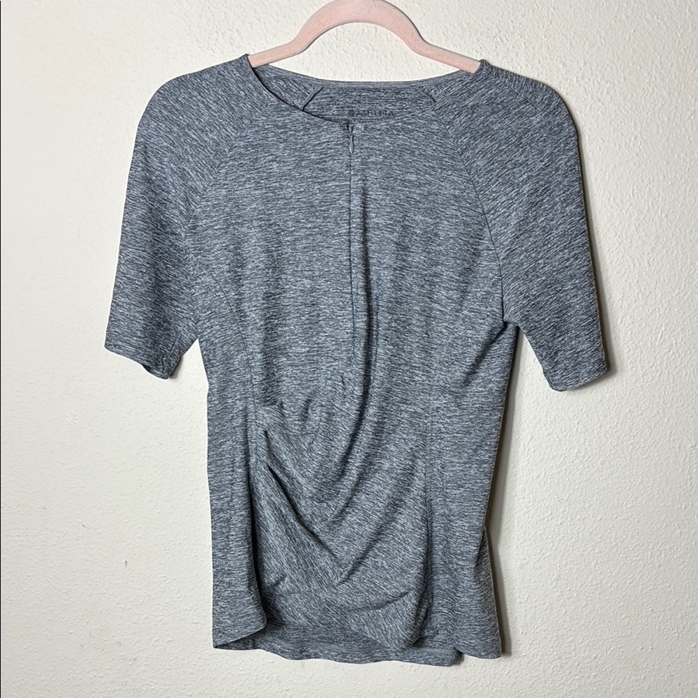 Athleta Gray Pacifica Wrap Top Size S